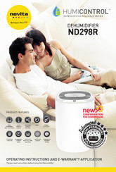 Novita HUMICONTROL ND298R Operating Instructions And E-Warranty Application