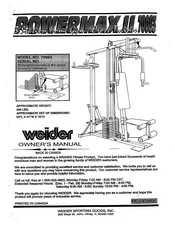 Weider POWERMAX II Owner's Manual