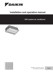 Daikin FXKQ25AMVEB Installation And Operation Manual