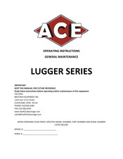 Ace LUGGER Series Operating Instructions Manual