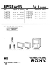 Sony Trinitron KV-32S12 Service Manual