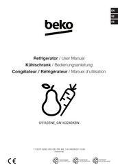 Beko G91635NE User Manual