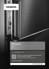 Siemens iQ500 KI81RAF30Z Information For Use