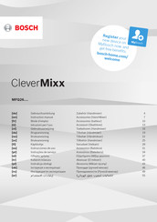 Bosch CleverMixx MFQ2600W Instruction Manual