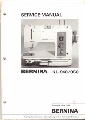 Bernina KL. 940 Service Manual