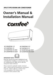 Comfee AF-09HRFN8-I V1 Owner's Manual & Installation Manual