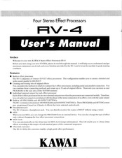 Kawai RV-4 User Manual