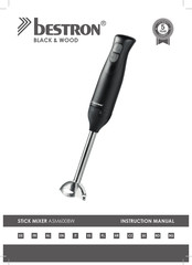 Bestron BLACK & WOOD ASM600BW Instruction Manual