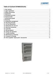 Seifert 870805201USL User Manual