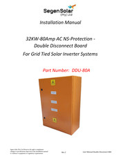 Segen Solar DDU-80A Installation Manual