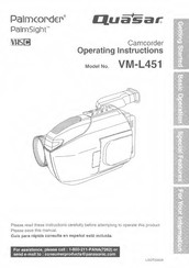 Panasonic VM-L451 Operating Instructions Manual