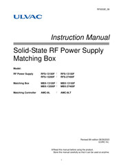 Ulvac MBX-13150F Instruction Manual