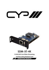 CYP SDM-XT-4K Operation Manual