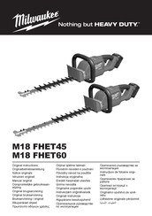 Milwaukee M18 FHET60 Original Instructions Manual