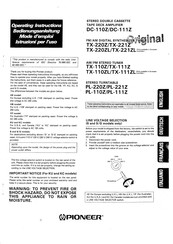 Pioneer TX-221Z Operating Instructions Manual