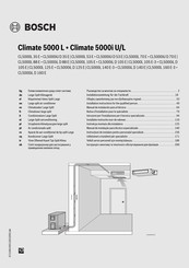 Bosch Climate 5000 L Installation Instructions Manual