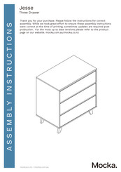 Mocka Jesse Three Drawer Assembly Instructions Manual