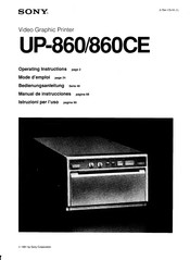 Sony UP-860CE Operating Instructions Manual