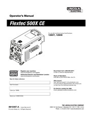 Lincoln Electric Flextec 500X CE Operator's Manual