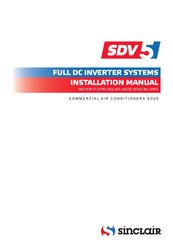 Sinclair SDV5-36-140FA Installation Manual