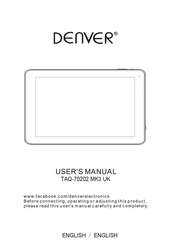 Denver TAQ-70202 MK3 User Manual