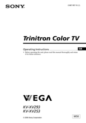 Sony Trinitron WEGA KV-XV253 Operating Instructions Manual