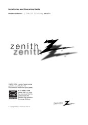 Zenith Z19LCD3 Installation And Operating Manual