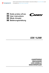 Candy CDS 1L38B User Instructions
