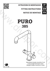 IB RUBINETTI Puro 385 Series Fitting Instructions Manual