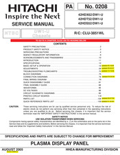 Hitachi 42HDX62/DW1-U Service Manual