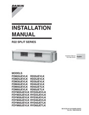 Daikin FDM25JEVLK Installation Manual