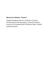 Fellowes 5745601 Instructions Manual
