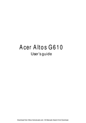 Acer Altos G610 User Manual