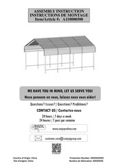 Sunjoy A110000500 Assembly Instruction Manual