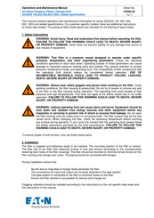 Eaton EDA 103 Operation And Maintenance Manual