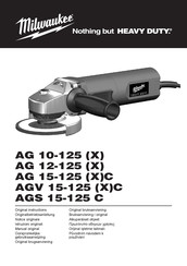 Milwaukee AG 10-125X Instructions Manual