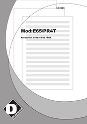 Diamond E65/PR4T Operating Instructions Manual