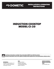 Dometic CI-20 Installation & Operating Instructions Manual