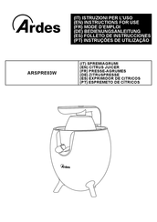 ARDES ARSPRE03W Instructions For Use Manual