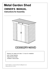 Moebelix OD0902RY46WD Owner's Manual
