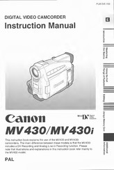 Canon MV430 Instruction Book