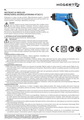 HOGERT HT2E212 Instruction Manual