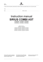 Epoke SIRIUS COMBI AST SW4902 Instruction Manual