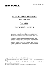 KYOWA CAN-41A Instruction Manual