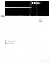 HP HP 8481H HP 8482H Operating And Service Manual