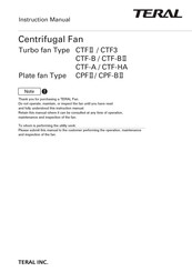Teral CTF-B Instruction Manual