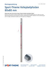 Sport-thieme 1096008 Operating & Assembly Instructions