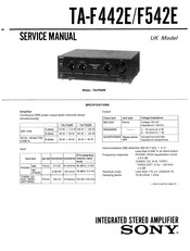 Sony TA-F542E Service Manual