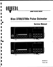 Ohmeda Biox 3700e Service Manual