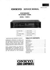 Onkyo T-9090II Service Manual